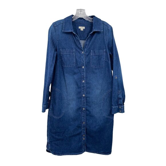 J Jill Dresses & Skirts - J Jill Denim Dress Womens S Used Blue Button Front